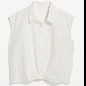 NWOT Old Navy Dolman-Sleeve Twist-Front Cropped Shirt for Women